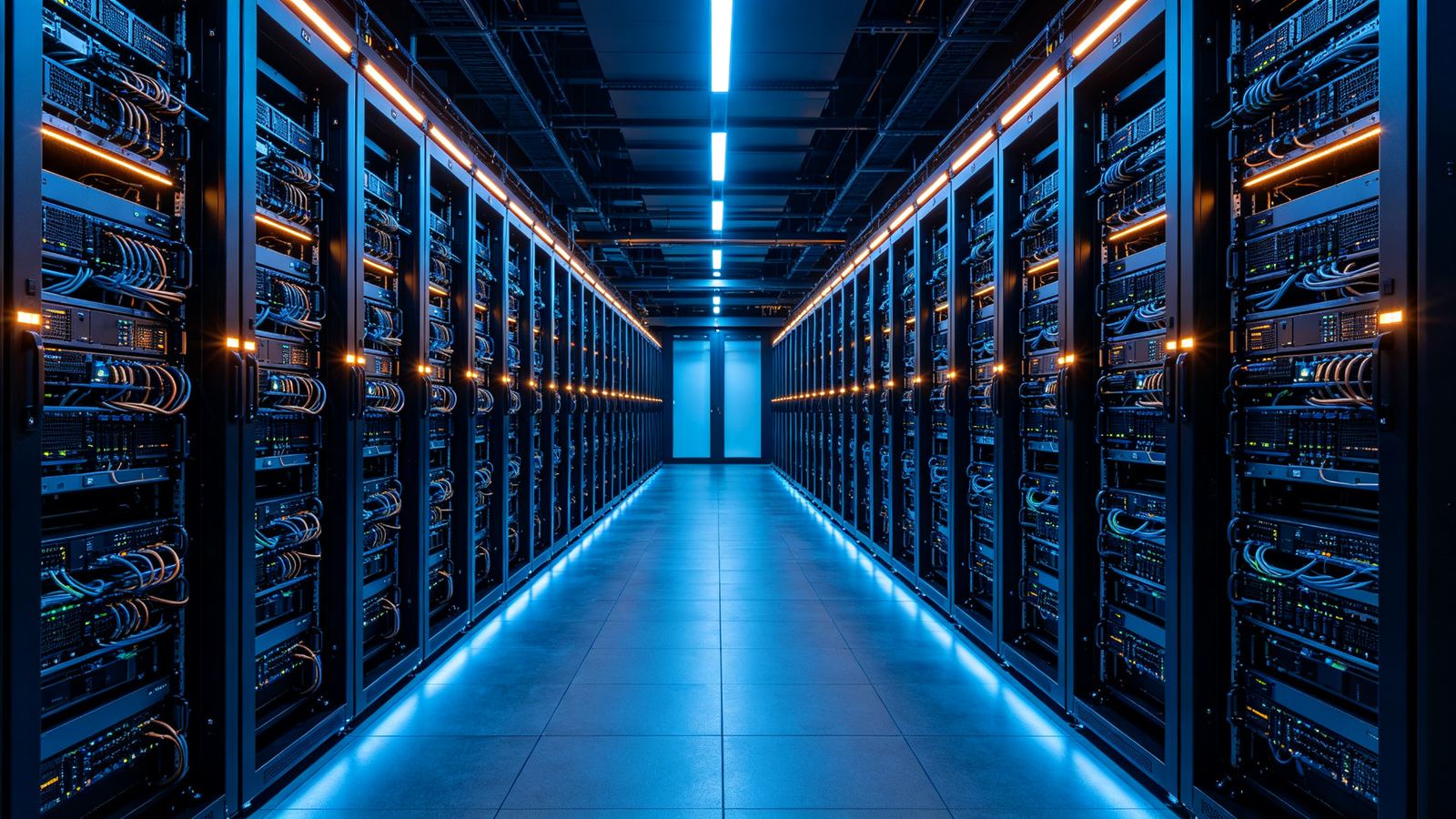Data center server room powered by medium-voltage cable infrastructure — OUZHI Cable 欧智电缆
